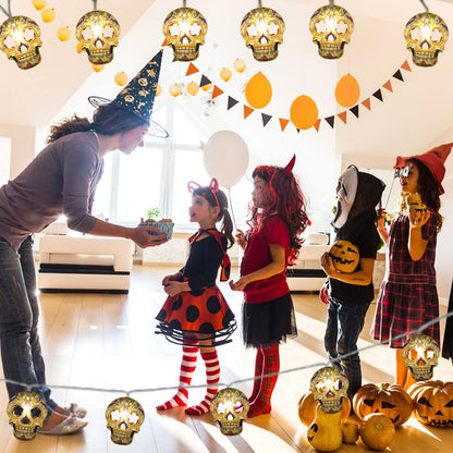 Halloween String Lights, Skull String Light Hallo ween Fall Fairy Light Battery/USB Powered Optional 2 Modes Cute Lights 2026 Indoor Outdoor Decor for Home Yard Patio (30 LED Halloween String Lights)