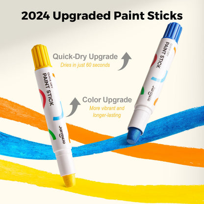 Tempera Paint Sticks, 16 Colors Jumbo Paint Sticks for Kids, Washable, Quick Drying, Non-Toxic, Toddler Art Supplies for Paper Stone Wood Canvas, Easter Gifts for Kids