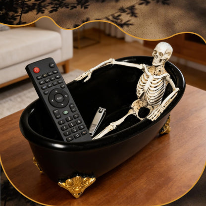 Wowagoga Skull Candy Dish, Bathtub Bowl,Resin Statues,Gothic Decoration for Home Office Decor Servers