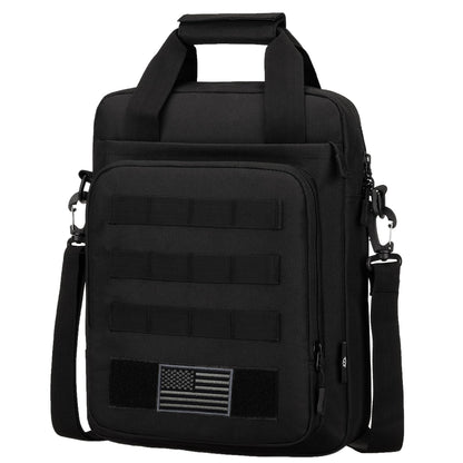 ZHIERNA Tactical Messenger Bag, Tactical Briefcase for Men Tactical Laptop Bag Heavy Duty MOLLE Shoulder Pack Handbag for Men(Black)