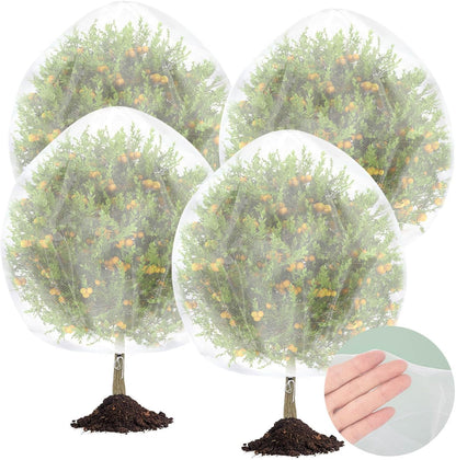 Tetutor 4PCS Fruits Tree Netting, 7.5 x 5.2 ft Large Ultra-Fine Mesh Tree Net for Cicadas with Drawstring,Bird Netting for Fruit Trees, Insect Mesh Neting for Garden Plants