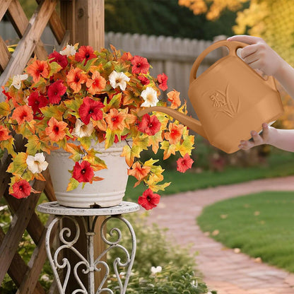 VKPLITE Hand Plastic Watering Can - for Indoor and Outdoor Home Garden Plants - with Long Spout - Copper Color - 1/2 Gallon