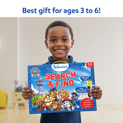 Skillmatics Search and Find PAW Patrol Educational Game - Reusable Preschool Learning Activities, Perfect for Toddlers & Kids Who Love Toys, Art & Crafts, Gifts for Boys & Girls Ages 3, 4, 5, 6