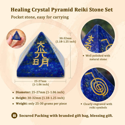 Rockcloud Healing Crystal Rose Quartz Orgone Chakra Pyramid Metaphysical Stone Figurine