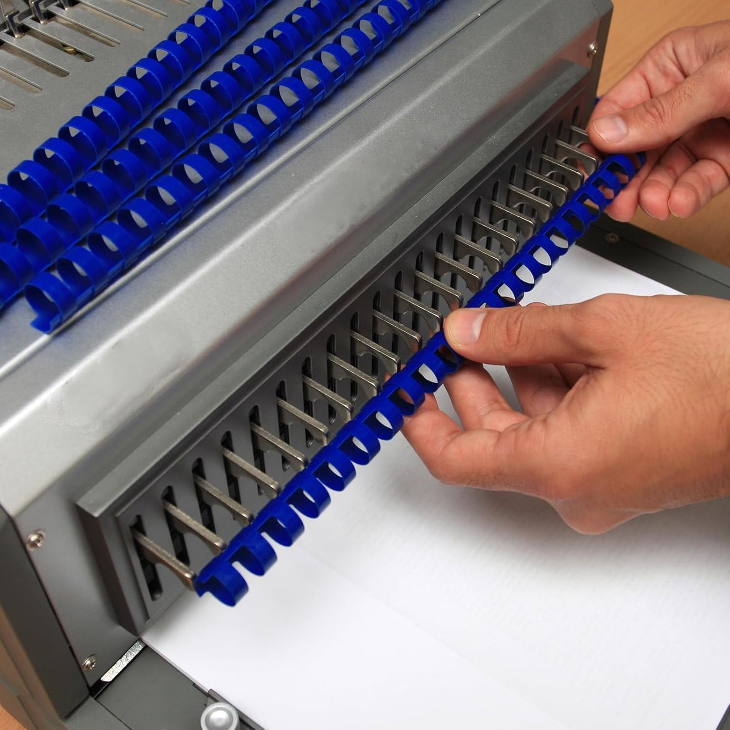 PATIKIL 28mm (1-1/8") Plastic Binding Combs, 50 Pcs 21 Rings Comb Binding Spines 240 Sheet Capacity Letter Size for Binding Paper Sheets Notebook Calendar Picture Album, Blue