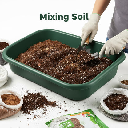 RooTrimmer 2Pcs of Potting Trays and 50 Pack 3inch Small nursey pots Set for Seedling, transplanting