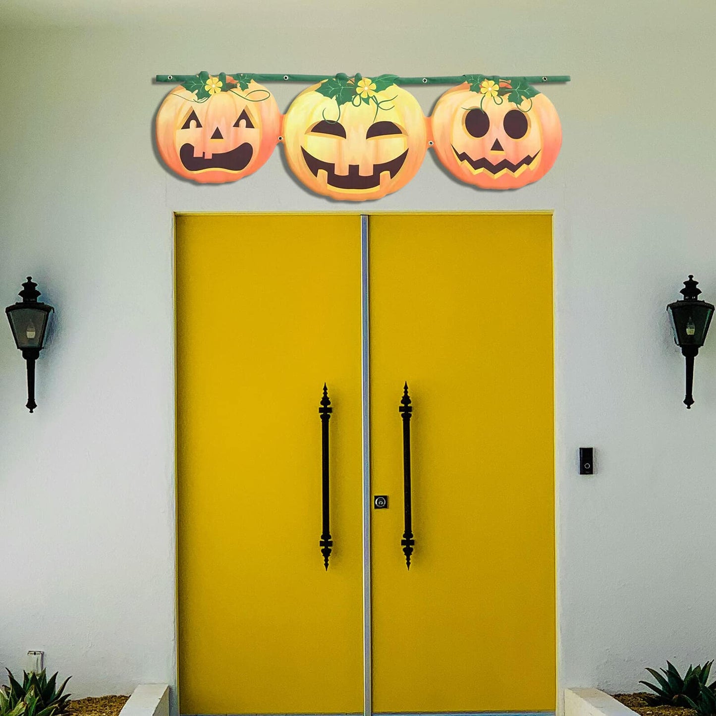 Outdoor Yard Signs & Indoor Banners - Halloween Pumpkin Decor, Garden Flag, Wall & Porch Decorations