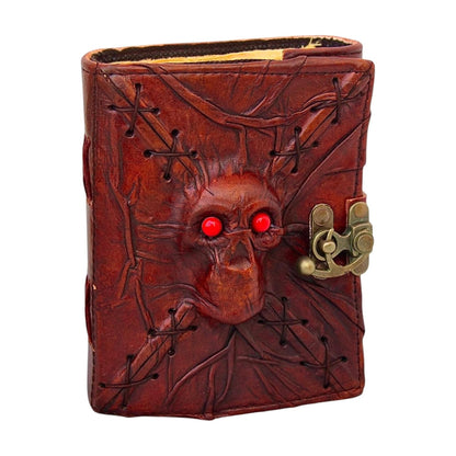 3D SKULL Embossed Journal,Engraving Notebook,Dnd notebook for Dragon Lovers ,Blank Paper,Hardcover Travel Notepad for Writing,Sketchbook,Collection,Gift,Decoration Hocus Pocus Spell book Prop Gifts Halloween Decorations Decor Leather Journal Writing Book