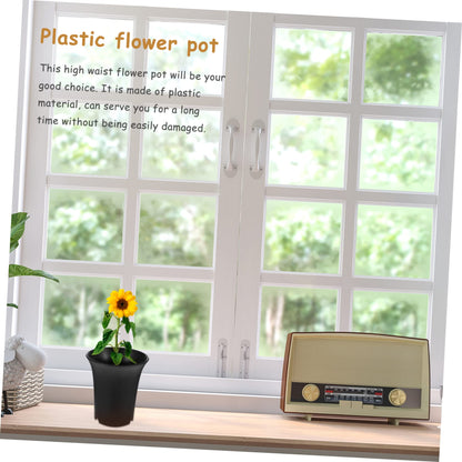 SUPVOX High Waist Plastic Flower Pots 15Pcs Small Indoor Plant Containers for Succulents and Home Decoration Practical Patio Garden Planters