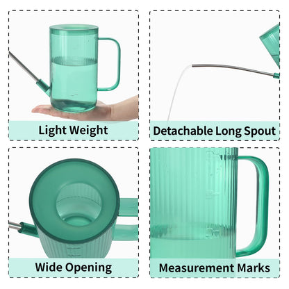 ONEDONE Watering Can Indoor Plants - Plant Watering Can 34 OZ, Long Spout Small Watering Can for House Plants Garden Potted Flowers with Spray Bottle, Squeeze Bottle Green