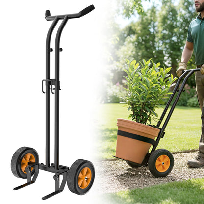 Housolution Plant Caddy with Wheels, Heavy Duty Plant Dolly for Big Pots, Plant Mover with Adjustable Grabbing Arm and Base, Trolley Cart for Seniors, Lawn, Patio, Backyard Gardening