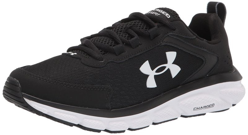 Under Armour Mens Charged Assert 9 CN, Black (001)/White, 9.5 Medium US