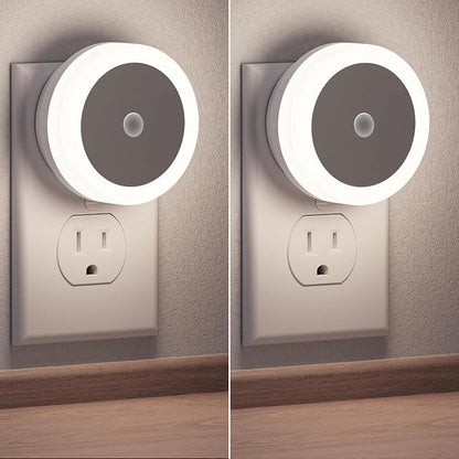 Night Lights Plug-in [2Pack], LED Night Light with Sensor for Kids, Baby, Bathroom, Stair, Hallway - Cool White
