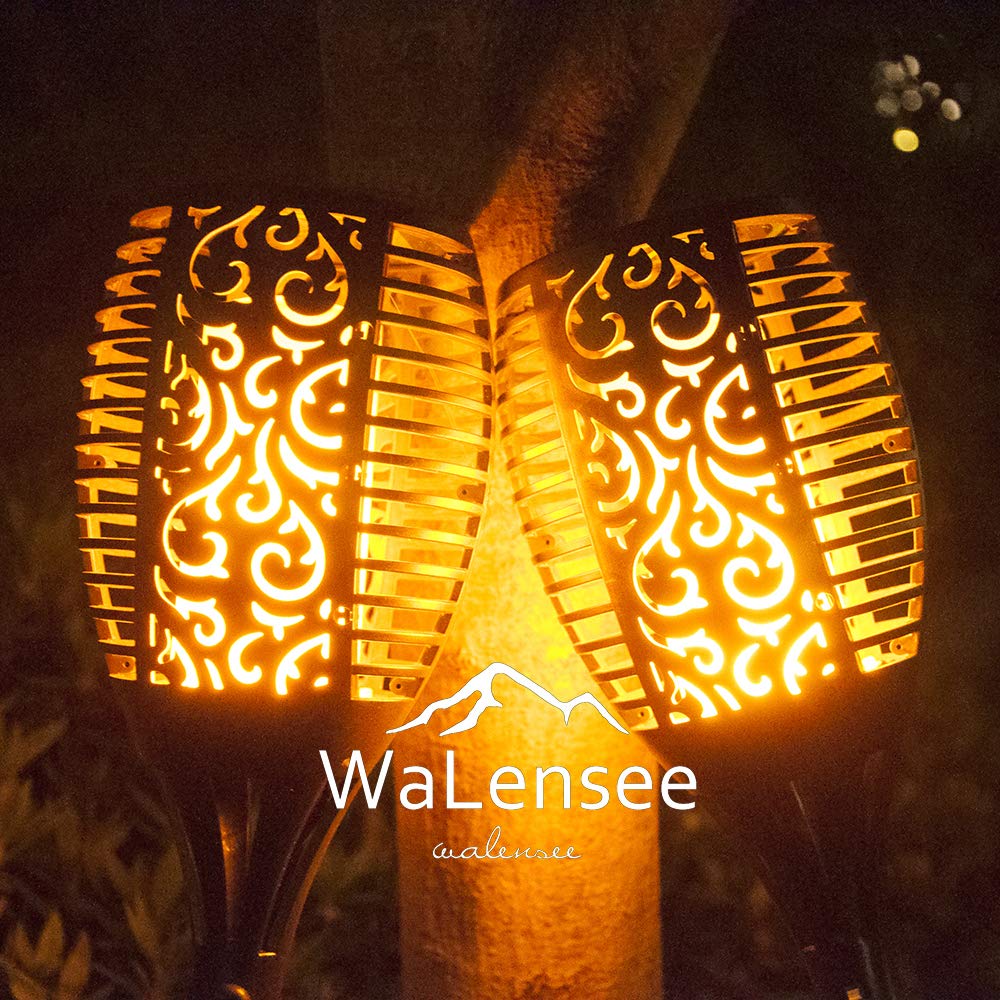 Walensee Solar Lights Outdoor Upgraded 43"(1 PACK) 96 LED Waterproof Flickering Flames Torch Lights Outdoor Solar Spotlights Landscape Decoration Lighting Dusk to Dawn Auto On/Off Security Torch Light