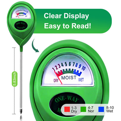 METINFUS Soil Moisture Meter, Hygrometer Soil Tester for Plants, Moisture Sensor, Soil Moisture Sensor without Battery, Ideal Garden Tool for Lawn, Indoor and Outdoor Use (Light Green, Pack of 2)