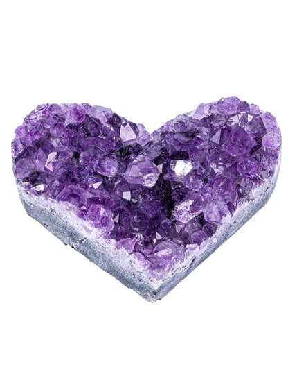 CrystalTears Amethyst Healing Crystal Geode Cluster Heart Amethyst Rock Quartz Crystals Mineral Stones Natural Raw Gemstone Specimen for Reiki Meditation Home Decor Crystal Gifts 1.97”-2.36“