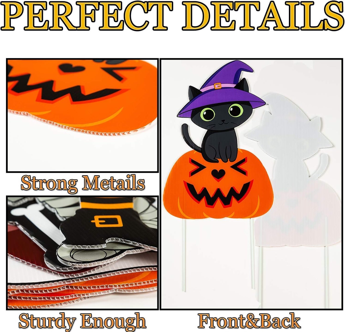 Funnlot Halloween Decorations Outdoor 8PCS Cute Halloween Yard Stakes Halloween Garden Stake Witch Feet Skeleton Mummy Frankenstein Halloween Lawn Sign Halloween Yard Decor Pumpkin Decorations Outdoor