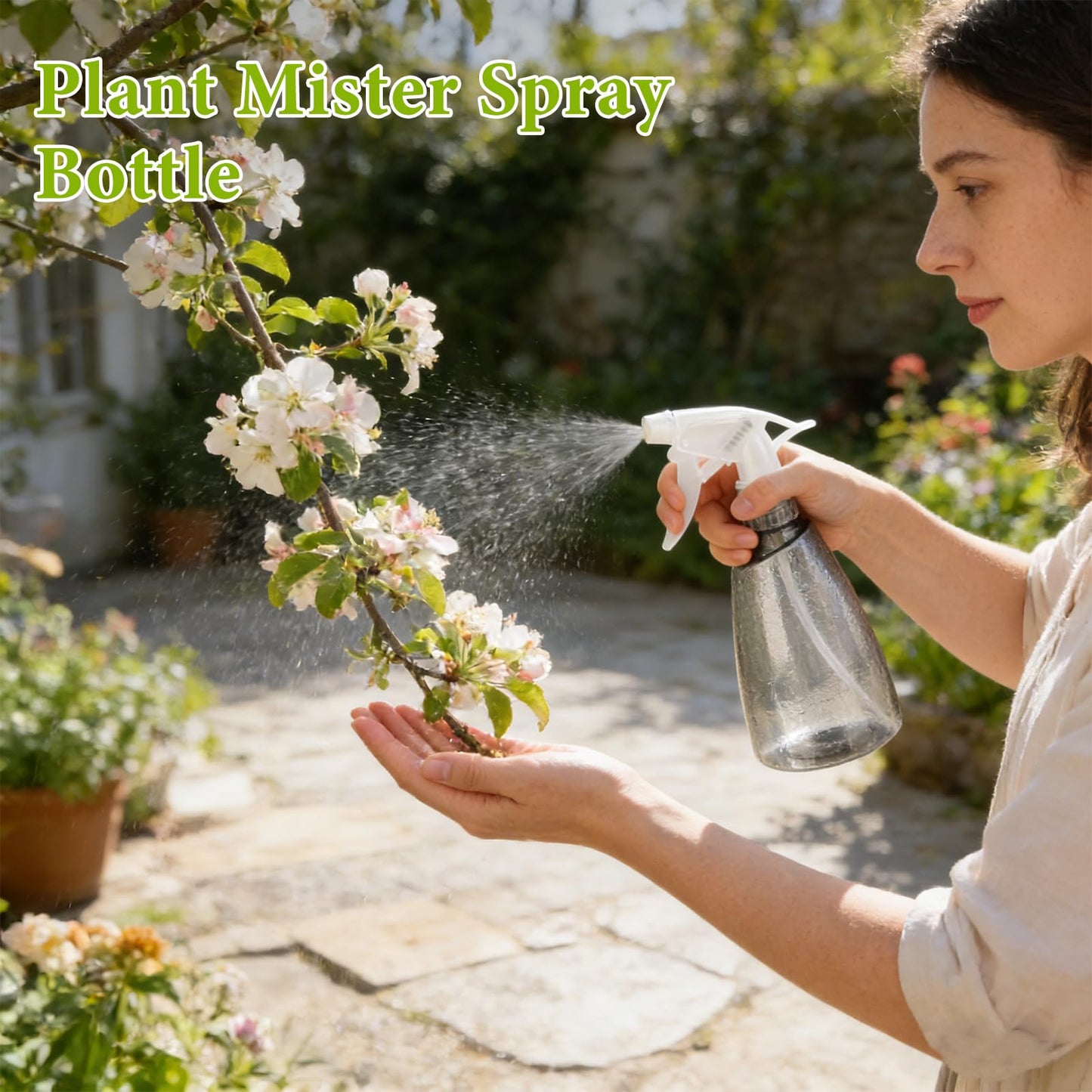 Watering Can for Indoor Plants, Small Watering Cans for House Plants, Succulents and Flowers, Long Spout, 1 Liter, with Bonus Plant Mister Spray Bottle for Plant Bonsai