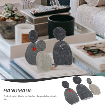 SHINYPASING Abstract Mineral Figurines Set of 3, Minimalist Household Shelf Decor Collectible Sculpture for Home Office Decoration