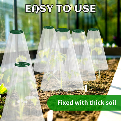 Webuys Garden Cloches for Plants, 30 Pack Garden Cloche with Rotary Vent, Reusable Bell Plant Covers, Plant Cloche Protectors from Animals Snails Birds Chickens, 7.9" H X 6.7" D (Transparent)