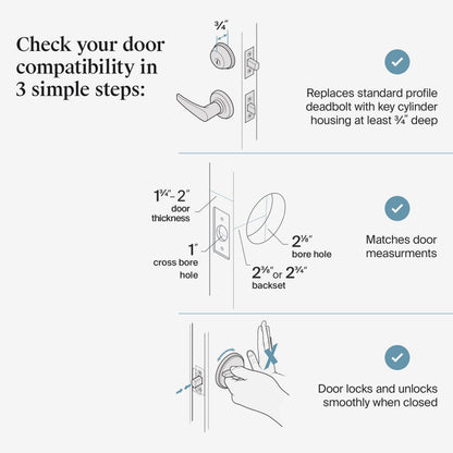 Level Bolt Smart Deadbolt - Make Your Lock Smart & Keep Your Existing Hardware and Keys - Keyless Entry via Level App (iOS & Android) - Works with Apple Home