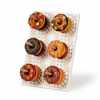 WOPARTY Donut Wall Stand,Doughnut Display Stand,Bagel Holder for Party, Dessert Table,Birthday, Wedding, Baby Shower, Bridal Showers,Party Supplies（Rectangular）