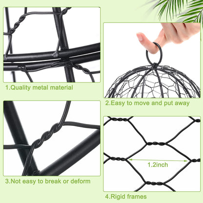 12 Pack Garden Chicken Wire Cloche, 12" W x 15.7" H Plant Protectors and Covers, Wire Garden Cloches from Animals, Metal Cage Plant Protection, Strong and Not Easy to Deform, No Assembly Required