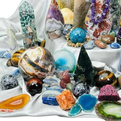 Generic 1LB Crystal Spoon Mystery Crystal Bag Quartz Crystal Raw Stone DIY Crystal Jewelry