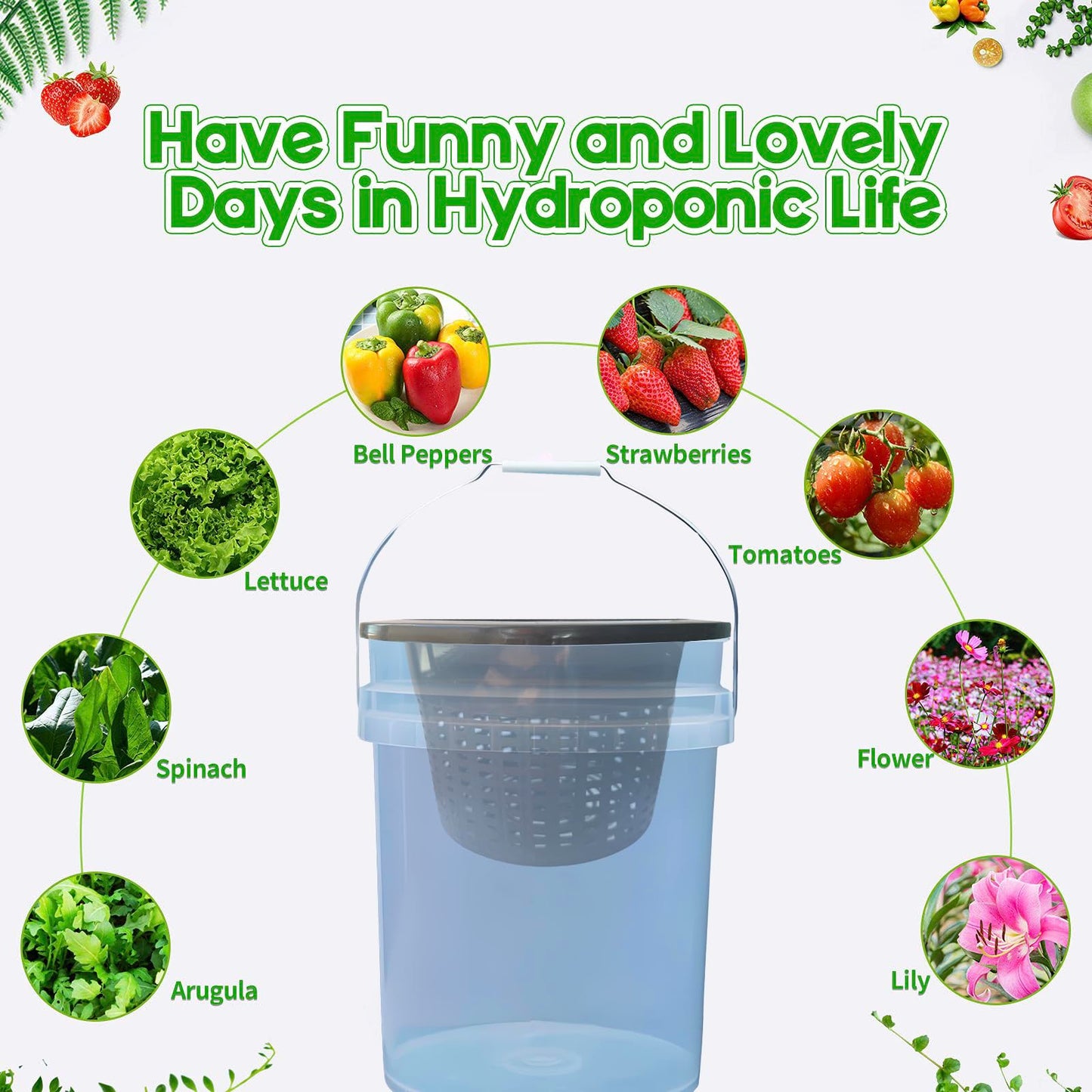 CHTASO HG10MESHPOT 10-Inch Wide Lip Mesh Net Pots (2-Pack), 5 Gallon Bucket Lids for DWC Hydroponics, Perfect for Pitcher Plant Cultivation