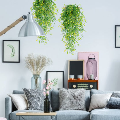 RECUTMS Artificial Plants Fake Hanging Plants for Outside Ivy Plant for Outdoor UV Resistant for Wall Indoor Hanging Baskets Wedding Garland Decor 4 Pack(Yellow 4P)