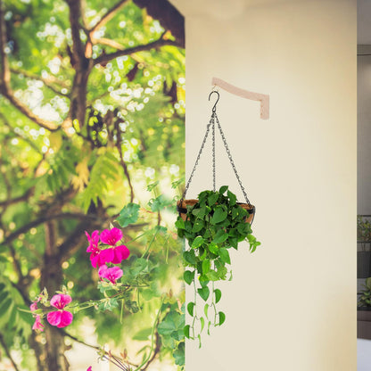 Kisangel Wooden Plant Hanger Hooks for Wall and Ceiling Indoor Outdoor Hanging Bracket 2pcs Pine Wood Natural Finish Plant Hooks