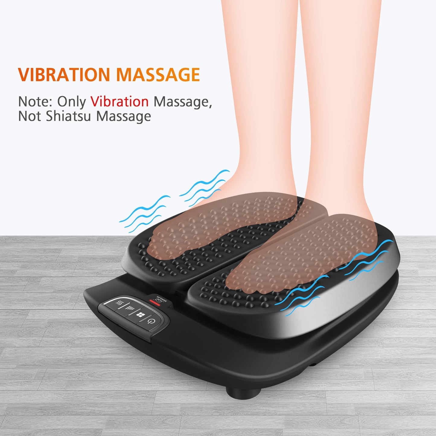Snailax Foot Massager Machine with Heat,Remote Control, FSA HSA Eligible, Adjustable Vibration Feet Massager Machine Increased Blood Circulation,Plantar Fasciitis, Stress (Black)