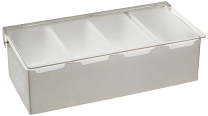 Winco Condiment Holder, 4 Compartment, S/S Base