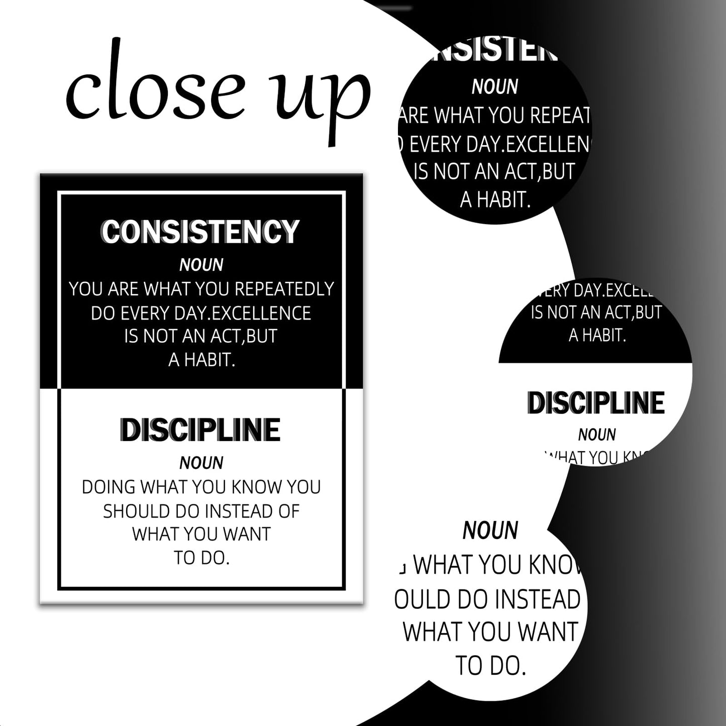 DINGFUN Motivational Canvas Wall Art Inspirational Office Wall Decor Painting Poster Modern Inspiring Picture Print Artwork for Modern Home Bedroom Office Workplace Gym Ready to Hang [18''Hx24''W]