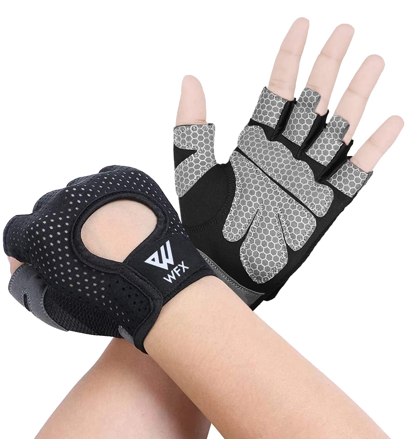 WESTWOOD FOX Weight Lifting Gloves for Men Women Gym Gloves with Wrist Wrap Support for Workout Training Exercise Fitness Hanging, Pull ups for Dumbbell, Cycling