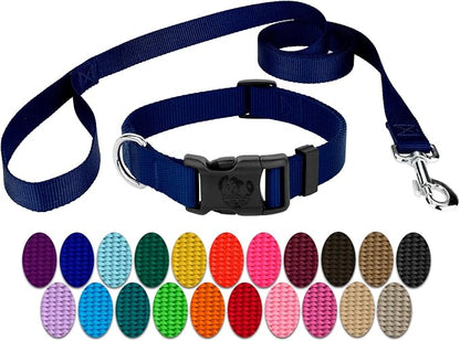Country Brook Petz - Everyday Nylon Dog Collar and Leash - 10+ Cool Colors (3/8 Inch, 3XS, Royal Blue)