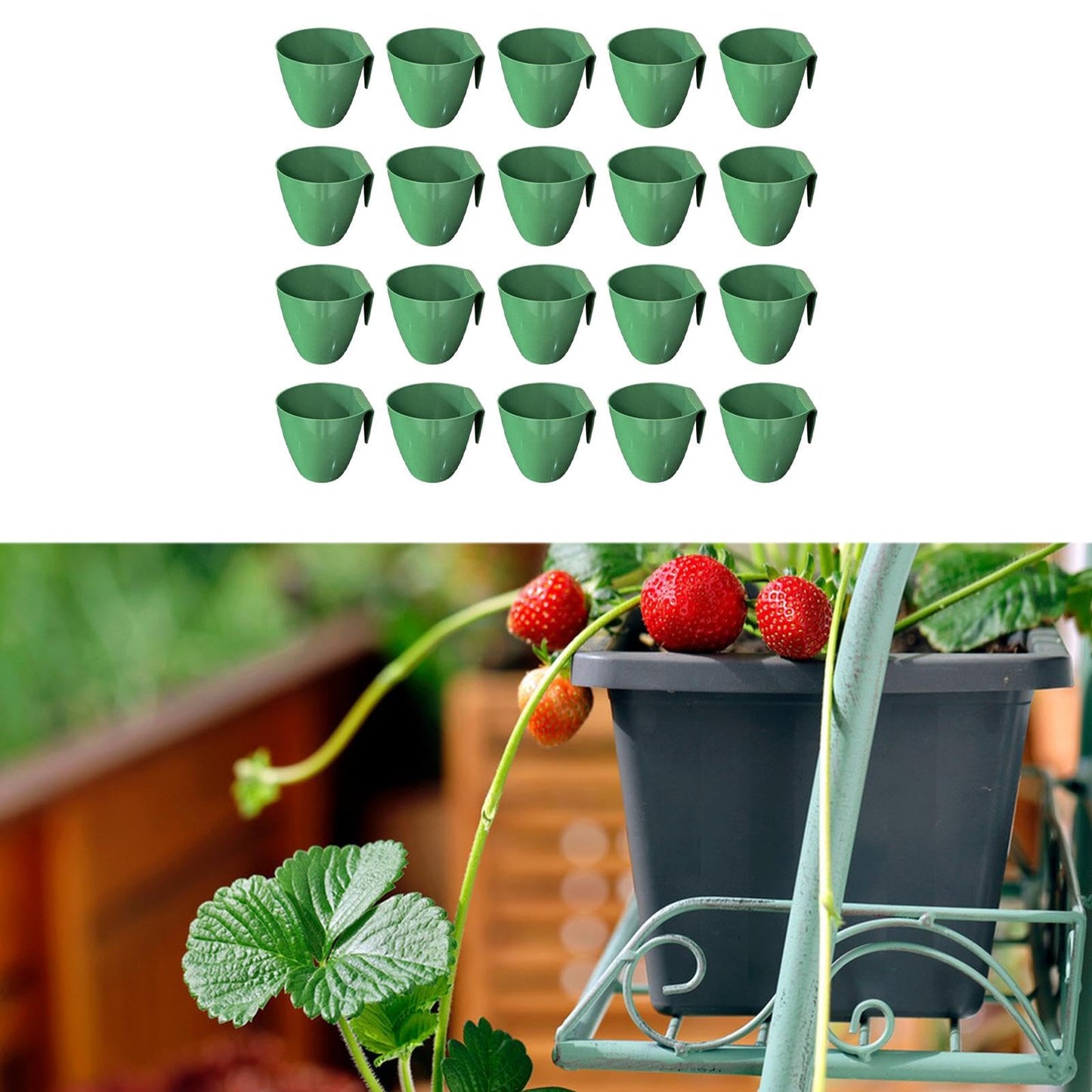 WeiLaiKeQi 20 Pieces Plant Propagation Cup Strawberry Roots Growing Propagate Plant Holder Nursery Pot Bare Root Strawberry Plants Cultivation Tools Lightweight, Size L