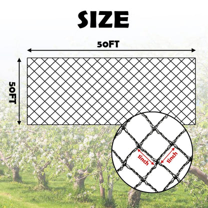 Meanchen Bird Netting for Garden 50x50 Ft,1" Mesh Garden Netting,Heavy Duty Deer Netting,Protect Vegetable Plants and Fruit Trees,Garden Mesh Fence for Blueberry Bushes.