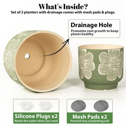 YBX YIBOXUAN Glazed Terracotta Pots and Sand Glazed Ceramic Pots