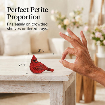 The Bridge Collection Mini Cardinal Figurine- Red Memorial Bird Decor