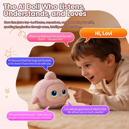 Liovipals Interactive Plush Talking Companion AI Robot Pet, Cute Live Pets for Kids, Gifts for Girls & Boys