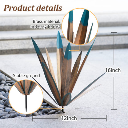VChymm 2pcs Metal Country Tequila Sculpture DIY Plant Home Decor Garden Ornament Indooutdoor Statuette Patio Lawn Stake Decoration Gift 16"