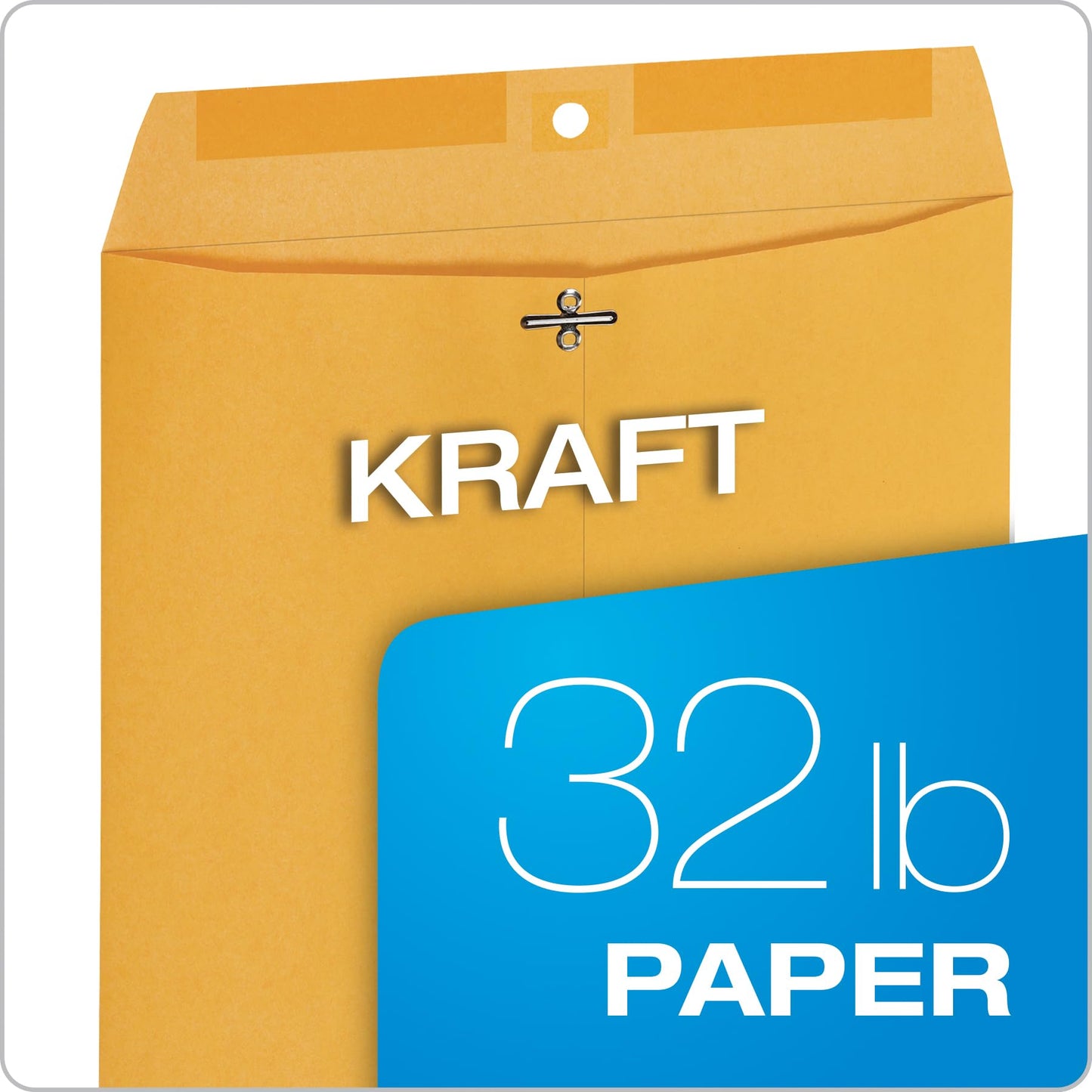 Quality Park 10" x 13" Clasp Envelopes, Heavy 32 lb Brown Kraft, Gummed Flap, 100/Box (QUA37797)