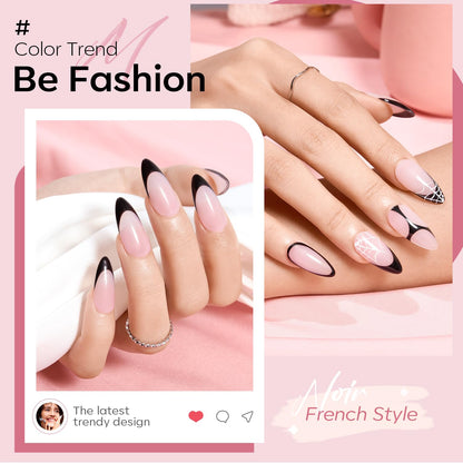 Modelones French Tip Tool- 6 Pcs Nail Stamp French Manicure Kit Suitable for DIY Together with Gel Nail Polish Art Tips Printing Tool Kit