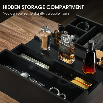 Sephyroth Cologne Organizer for Men 4 Tier of Elevated Cologne Display Shelf with Drawer Storage Perfume Organization and Storage Display Risers,Great Gift for Man(4Tier-Black)