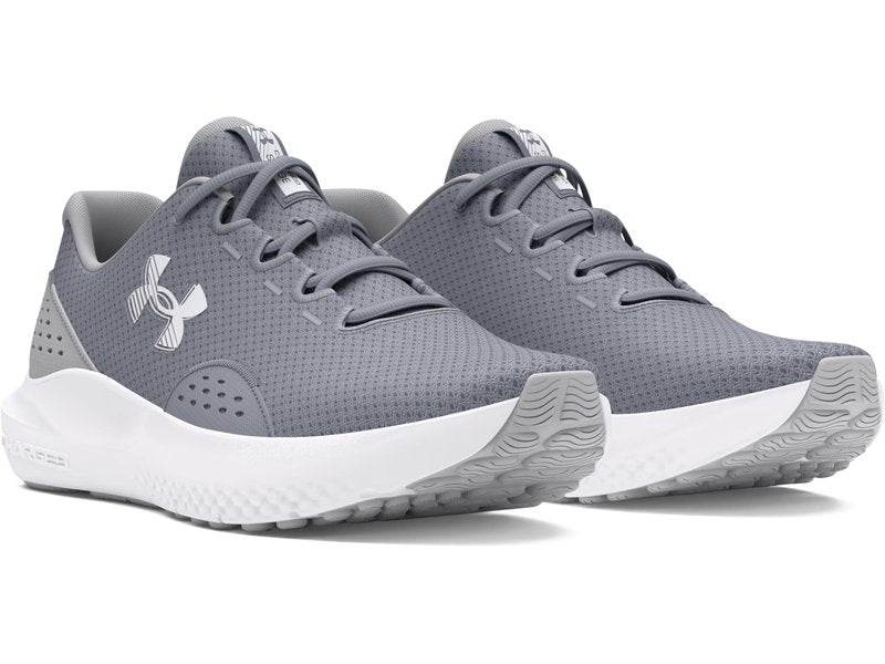 Under Armour Men's Charged Surge 4, (101) Steel/Mod Gray/White, 10.5, US