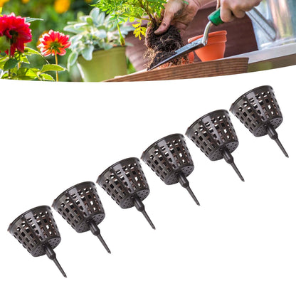 100PCS Plastic Fertilizer Box, Mesh Basket with Lid, Planting Fertilizer Net Pot, Just Needs to be Inserted Directly Into The Growing Soil (Large Size with Lid)