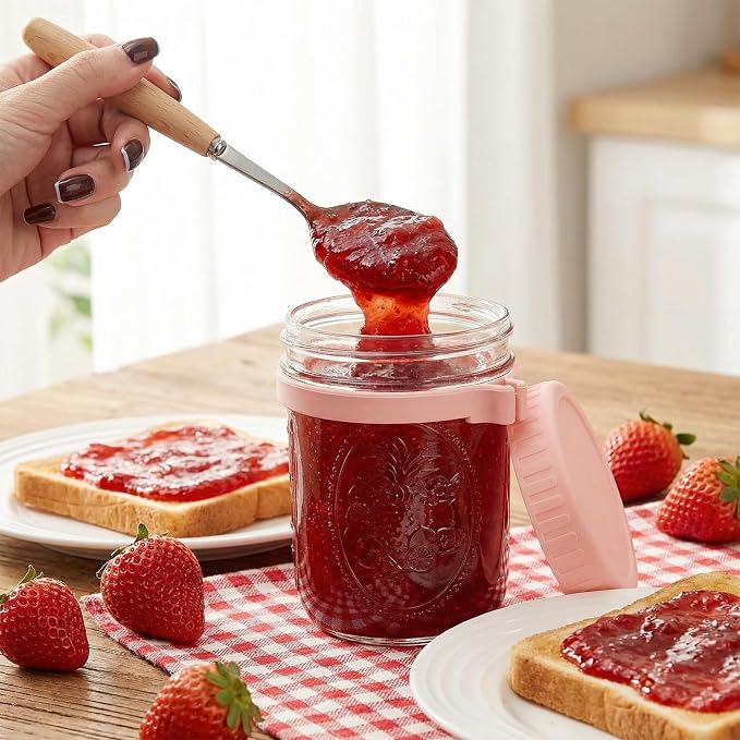CycleMore 16oz Wide Mouth Mason Jars with Airtight Lids, 12 - Pack Canning Jars with Colorful Lids, Glass Jars for Fermenting, Pickling, Freezing, Preserving, Meal Prep, Jar Décor
