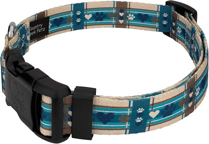 Country Brook Petz - Puppy Picnic Everyday Dog Collar and Leash - Plaid and Argyle Collection Featuring Charming Designs (5/8 Inch, Small)