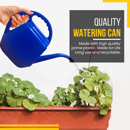 KP KOOL PRODUCTS One Gallon Blue Watering Can – Durable Plastic Indoor & Outdoor Plant Waterer – Lightweight Garden Tool with Easy Pour Spout – Ideal for Flowers, Herbs, Lawns & Houseplants – 1 Pack